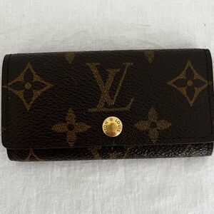 Louis Vuitton Monogram 4-Key Holder Rare 4-Hook Version France 1998
